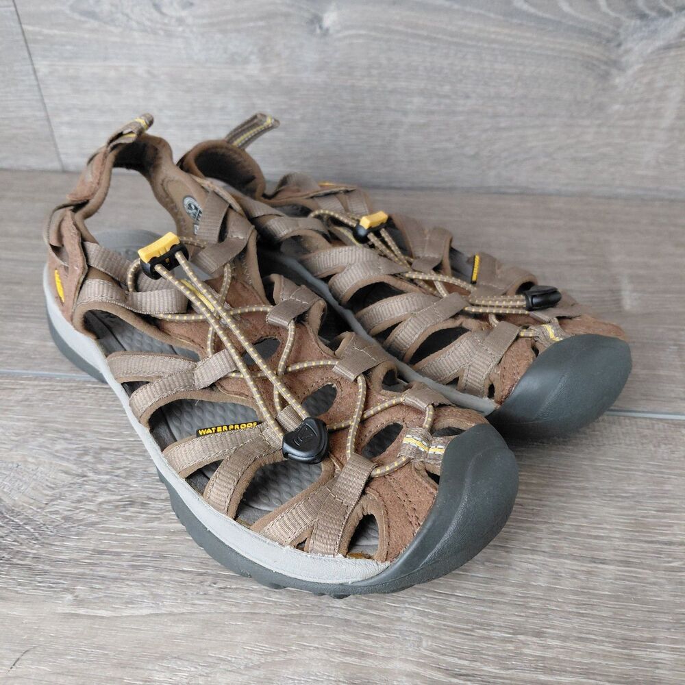 Keen Whisper Sandals Womens 9 Brown Waterproof Outdoor Hiking Trail Beach Shoes - Picture 2 of 9